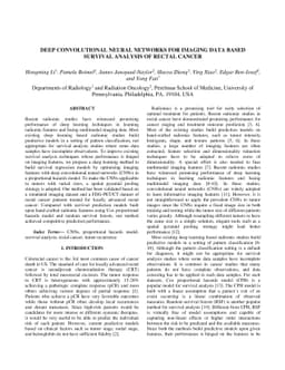 Deep Convolutional Neural Networks for Imaging Data Based Survival
  Analysis of Rectal Cancer