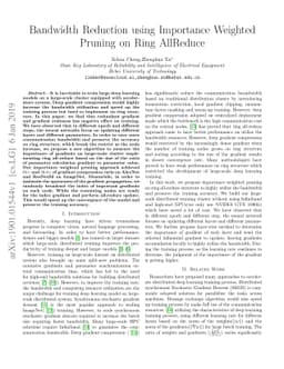 Bandwidth Reduction using Importance Weighted Pruning on Ring AllReduce