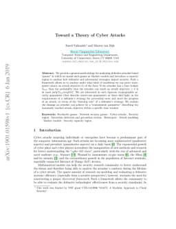 Toward a Theory of Cyber Attacks
