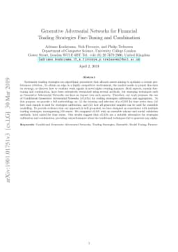 Generative Adversarial Networks for Financial Trading Strategies
  Fine-Tuning and Combination