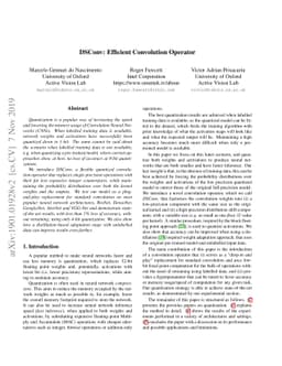 DSConv: Efficient Convolution Operator