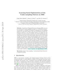 Learning-based Optimization of the Under-sampling Pattern in MRI