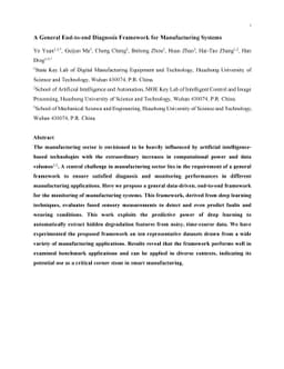 A General End-to-end Diagnosis Framework for Manufacturing Systems