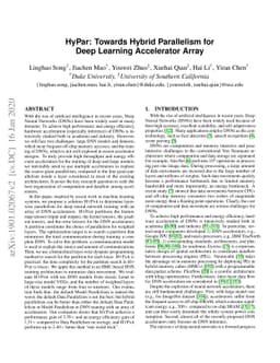 HyPar: Towards Hybrid Parallelism for Deep Learning Accelerator Array