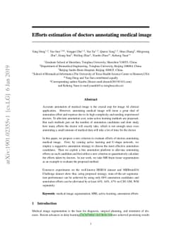 Efforts estimation of doctors annotating medical image