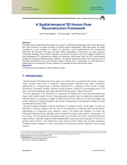 A Spatial-temporal 3D Human Pose Reconstruction Framework