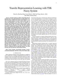 Transfer Representation Learning with TSK Fuzzy System