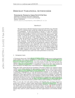 Dirichlet Variational Autoencoder