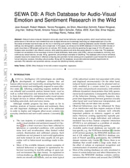 SEWA DB: A Rich Database for Audio-Visual Emotion and Sentiment Research
  in the Wild