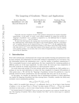 The Lingering of Gradients: Theory and Applications