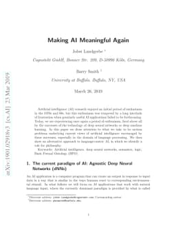 Making AI meaningful again
