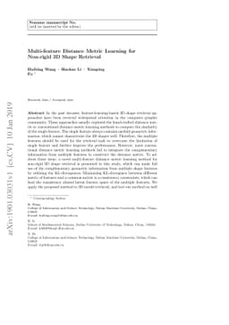 Multi-feature Distance Metric Learning for Non-rigid 3D Shape Retrieval
