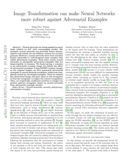 Image Transformation can make Neural Networks more robust against
  Adversarial Examples