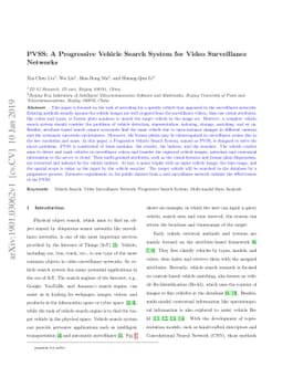 PVSS: A Progressive Vehicle Search System for Video Surveillance
  Networks