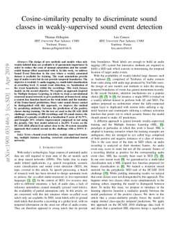 Cosine-similarity penalty to discriminate sound classes in
  weakly-supervised sound event detection