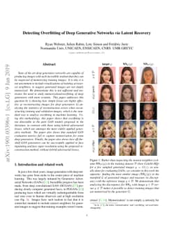 Detecting Overfitting of Deep Generative Networks via Latent Recovery