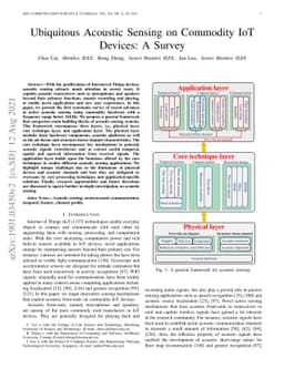 Ubiquitous Acoustic Sensing on Commodity IoT Devices: A Survey