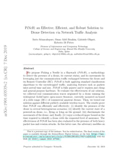 PiNcH: an Effective, Efficient, and Robust Solution to Drone Detection
  via Network Traffic Analysis