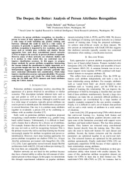 The Deeper, the Better: Analysis of Person Attributes Recognition