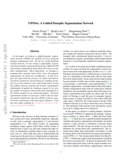 UPSNet: A Unified Panoptic Segmentation Network