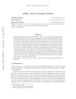 ALiPy: Active Learning in Python