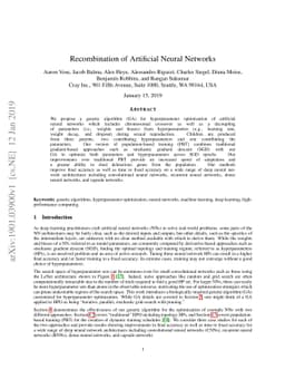 Recombination of Artificial Neural Networks