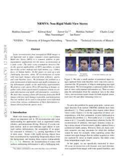 NRMVS: Non-Rigid Multi-View Stereo