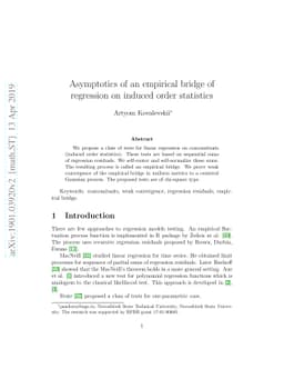 Asymptotics of an empirical bridge of regression on induced order
  statistics
