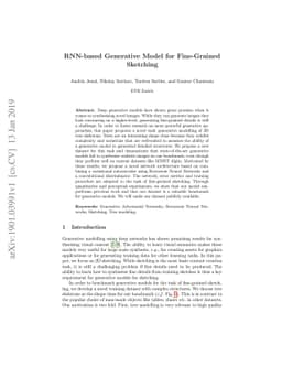 RNN-based Generative Model for Fine-Grained Sketching