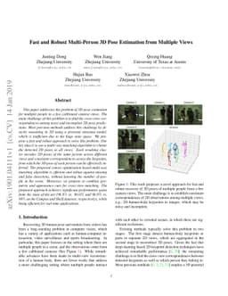 Fast and Robust Multi-Person 3D Pose Estimation from Multiple Views