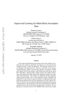 Supervised Learning for Multi-Block Incomplete Data