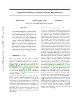 Bayesian Learning of Neural Network Architectures