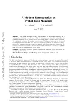 A Modern Retrospective on Probabilistic Numerics