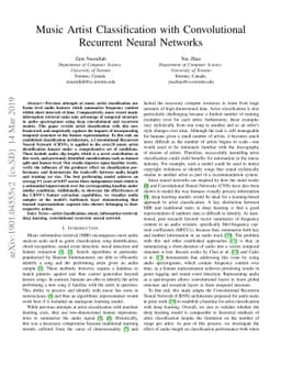 Music Artist Classification with Convolutional Recurrent Neural Networks