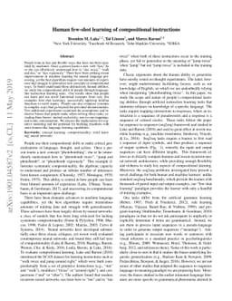 Human few-shot learning of compositional instructions