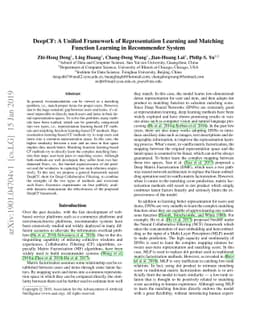 DeepCF: A Unified Framework of Representation Learning and Matching
  Function Learning in Recommender System