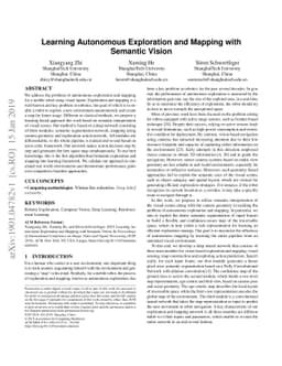 Learning Autonomous Exploration and Mapping with Semantic Vision