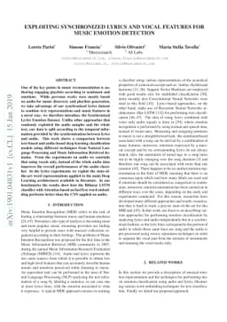Exploiting Synchronized Lyrics And Vocal Features For Music Emotion
  Detection