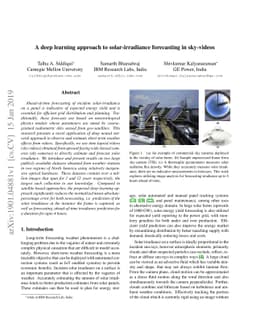 A deep learning approach to solar-irradiance forecasting in sky-videos