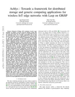 Achlys : Towards a framework for distributed storage and generic
  computing applications for wireless IoT edge networks with Lasp on GRiSP