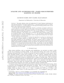 Analysis and algorithms for $\ell_p$-based semi-supervised learning on
  graphs