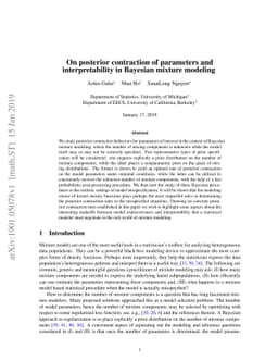 On posterior contraction of parameters and interpretability in Bayesian
  mixture modeling