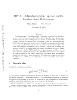 DINGO: Distributed Newton-Type Method for Gradient-Norm Optimization