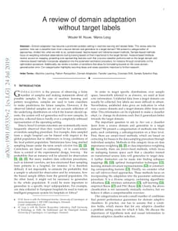 A review of domain adaptation without target labels