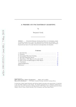 A Primer on PAC-Bayesian Learning