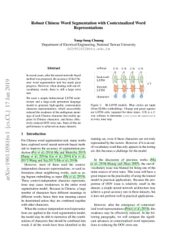 Robust Chinese Word Segmentation with Contextualized Word
  Representations