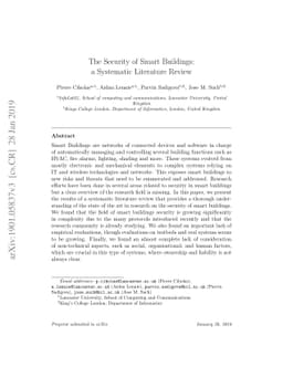 The Security of Smart Buildings: a Systematic Literature Review