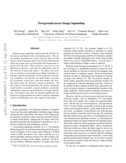Foreground-aware Image Inpainting