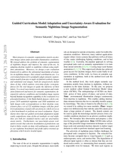 Guided Curriculum Model Adaptation and Uncertainty-Aware Evaluation for
  Semantic Nighttime Image Segmentation