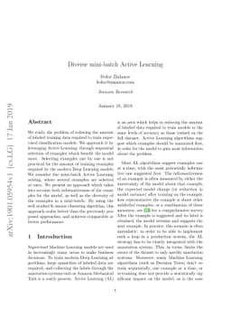 Diverse mini-batch Active Learning
